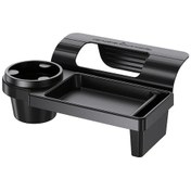 Resim Dashanshop Siyah Araç Kapısı Organizatörü - Bardaklık Telefon Cebi Çok Fonksiyonlu Asılı Saklama Kutusu 