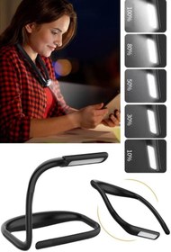 Resim Empressco Şarjlı LED Yumuşak Boyun Askılı Okuma Işığı, 3 Renk, Ayarlanabilir Masa Lambası 