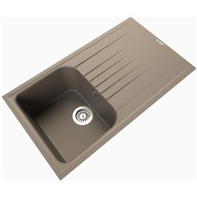 Resim Polex Cristalüx Granit Evye P-02 Toprak Tezgah Altı Ve Tezgah Üstü Mutfak Evyesi 85x49.5 CM 