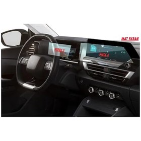 Resim Citroen C4x 2021- 2024 Hayalet Gösterge Ve Multimedya Uyumlu Mat Ekran Koruyucu 