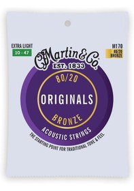 Resim Martin M170 Akustik Gitar Teli 10-47 80/20 Ekstra Ligh 