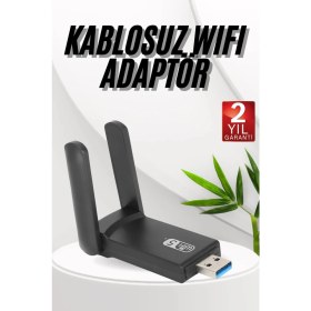 Resim Vintessy Wifi Adaptörü Bt5.0 Wifi 2'si Bir Arada Çift Bantlı Çift Anten 