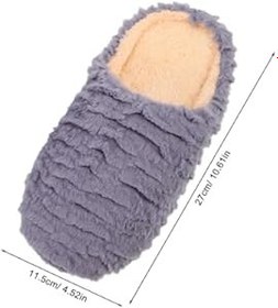 Resim FRCOLOR Erkekler Için 1 Çift Ev Terliği, Sıcak Astarlı Kaymaz Yumuşak Tabanlı Erkek Terlikleri, Kaymaz Tabanlı Unisex Sessiz Ev Ayakkabıları, 42/43 