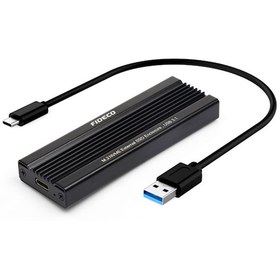 Resim Fideco USB 3.1 Gen2 Type-C to M.2 PCIe NVMe SSD Harddisk Kutusu Siyah 