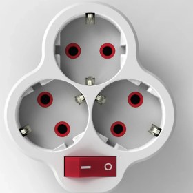 Resim Toptancı Amca 3'lü Topraklı Korumalı Anahtarlı Topraklı Papatya Golyat Çoğaltıcı Çoklu Priz 2 Adet 