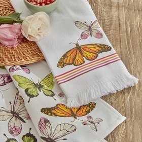 Resim Karaca Home Butterfly %100 Pamuk 2 Parça Mutfak Havlusu 