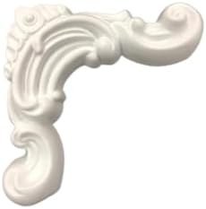 Resim Decozza Boyanabilir Çıta Köşe Motifi 2,5 Cm Çıta Uyumlu4 Lü Paket beyaz 