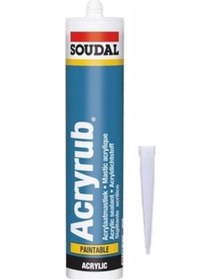 Resim Acryrub Silikonize Mastik 500 Gr Kartuş Beyaz 1 Kolı-30 Adet 