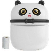 Resim Pazly Sevimli Panda Tasarımı Kablosuz Bluetooth Termal Yazıcı - Hızlı Ve Kolay Öğrenme Deneyimi Siyah 