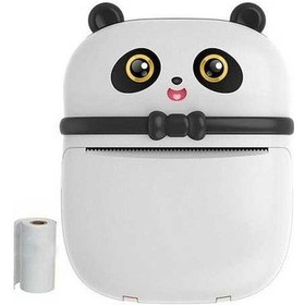 Resim Pazly Sevimli Panda Tasarımı Kablosuz Bluetooth Termal Yazıcı - Hızlı Ve Kolay Öğrenme Deneyimi Siyah 