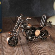 Resim Vintage Metal Motosiklet Koleksiyonluk Figürin, Sanatsal Nostaljik Seri, Masa Dekorasyonu için Ev Dekor Heykeli, Çeşitli Oda Türleri için Uygun, İç ve Dış Mekan Görüntüleme, Elektrik Gerektirmez 