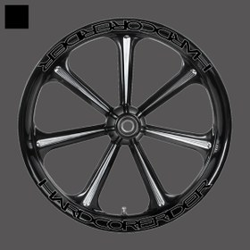 Resim ARONA Hard Core Rider Jant Sticker Motosiklet Jant Sticker Etiket Çıkartma Yapışkan 8'li 