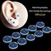 Resim 10 adet Silikon İyileştirme Piercing Diskleri - Esnek, İltihap ve Tahriş Önleyici Kulak Çivileri, Burun Halkaları, Dudak Piercingleri için - Hip Hop/Minimalist Tarz 