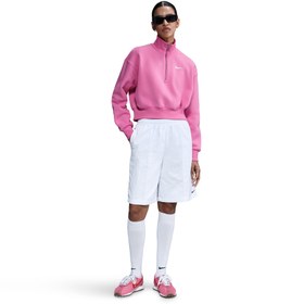 Resim Nike Sportswear Phoenix Fleece Kadın Yarım Fermuarlı Pembe Eşofman Üstü 