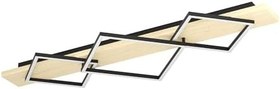 Resim Eglo My Light My Style 901931 "Boyal" 101 Cm Uzunluğunda Siyah Kahverengi Çelik Ahşap Tavan Armatürü 