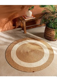 Resim Madame Coco Alsace Yuvarlak Kilim 120 CM Naturel - Krem 