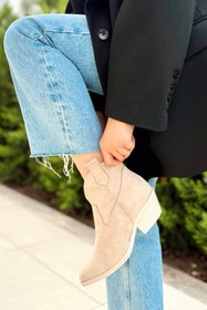 Resim POLKA STORE West Kadın Kovboy Bot Bootie Western Çizme 