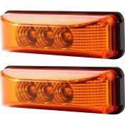 Resim 2x 3 LED 3.9 Inç Araba Kamyonu Yan Işareti Hafif Kuyruk Arka Lambalar Gösterge Işaretleyicisi 10-24V Römork Için Rv Tekne Kamyonu (Yurt Dışından) 