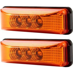 Resim 2x 3 LED 3.9 Inç Araba Kamyonu Yan Işareti Hafif Kuyruk Arka Lambalar Gösterge Işaretleyicisi 10-24V Römork Için Rv Tekne Kamyonu (Yurt Dışından) 