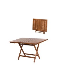 Resim Atina Katlanır Masa Balkon, Bahçe Ve Teras Masası Ceviz 