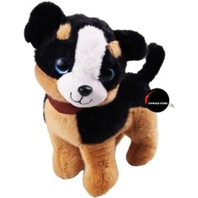 Resim Havlayan Ayakta Durabilen Sesli Köpek Peluş Oyuncak Uyku Arkadaşı Hediyelik Peluş 35 Cm Çok Renkli 