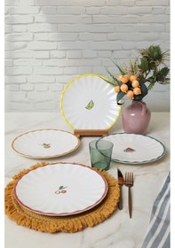 Resim Keramika Fruit Feast Sirius Servis Tabağı 27 Cm 4 Adet 23108-09-10-11 Çok Renkli 