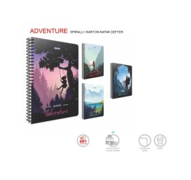 Resim Adventure A6 80 Yaprak Kareli Spiralli Not Defteri Çok Renkli 