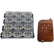 Resim Space Space Çakar Lamba Uzaktan Kumandalı 4'Lü 9X4 Led Beyaz-Beyaz/Kırm 