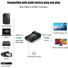Resim Hdmi To Scart Av Çevirici Dönüştürücü Skart Convert Tüplü Tv Tele (510121232) 