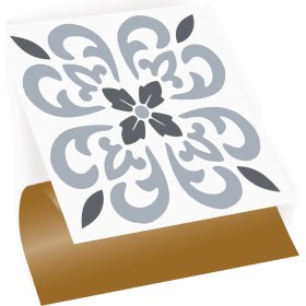 Resim Kendinden Yapışkanlı Banyo Mutfak Kaplama Geometrik 07 Desenli Pvc Karo 30X30 cm (33 Adet) 3m2 