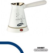 Resim GoldMaster Sohbet Istanbul Desenli Paslanmaz Çelik Elektrikli Cezve GM7324 