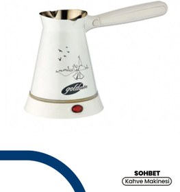 Resim GoldMaster Sohbet Istanbul Desenli Paslanmaz Çelik Elektrikli Cezve GM7324 