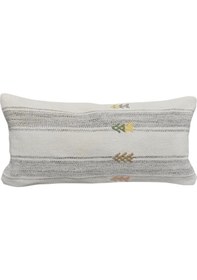 Resim Zehra Abla Halı Yeni El Dokuma Dekoratif Lumbar Kilim Kırlent Yastık Kılıfı 6641 Çok Renkli 