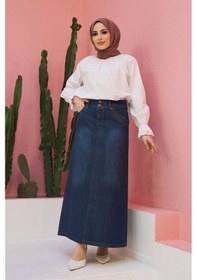 Resim Neways 2269-Denim Etek Koyu Mavi 