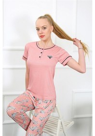 Resim Akbeniz Kadın Gül Kurusu Kısa Kol Pijama Takım 20388 - S Gülkurusu 