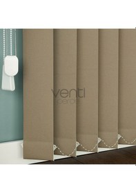 Resim Latte Kahve Kumaş Dikey Perde-Venti Perde Kahverengi 