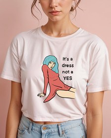 Resim It’s a dress, not a yes Crop Tişört 