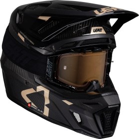 Resim Leatt GPX 9.5 Karbon V25 Enduro Motosiklet Kaskı + Velocity 6.5 Iriz Gözlük Siyah XL 