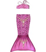 Resim Kuaki Mermaids Deniz Kızı 2'li Takım Bikini Kostüm Seti Princess Çok Renkli 