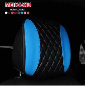 Resim 1pu Deri İşlemeli Araba Kafalık Kafalık Ve Araba İç Kafalık Koltuktan Mavi 