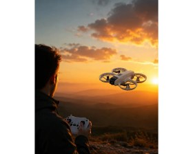 Resim Çift Bataryalı Kameralı Mini Drone Işıklı Akıllı Uçuş Sistemi 