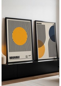 Resim Huhuli Ahşap Siyah Çerçeveli 2 Li Modern Tablo Huhu244 