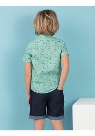 Resim Denokids Ollie&Olla Yelkenli Turkuaz Erkek Çocuk Gömlek Çok Renkli 