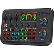 Resim Ranyeek F999 Siyah Canlı Yayın Ses Kartı: Bluetooth Akustik, Akıllı Gürültü Engelleme, Ses Karıştırıcı, 1200mah Batarya - Oyun, Şarkı, Canlı Yayın İçin 10.1" 