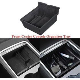 Resim Cdwishbest Ön Tepsi Floklu Merkez Konsol Organizatör Tepsi Son Esla Modeli 3 Için Fit Model Y Kolçak Gizli Cubby Çekmece Saklama Kutusu Sahipleri (Yurt Dışından) 