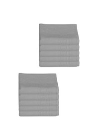 Resim 10 Lu Otel Ayak Havlusu Bukle Ayak İzli 50x70 Cm Renkli 16/2 Avs 250 Gr Gri 