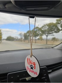 Resim hebmeyy Ahşap Dog Mama Araba Süsü Dikiz Aynası Süsü Hediyelik Eşya Oto Aksesuar 