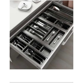 Resim Eco Lüx Modül Kaşıklık Antrasit 55x49 Cm Royaleks-acero-20354 Çok Renkli 