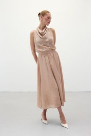 Resim Sateen Kadın Kloş Etek 1840-4089 
