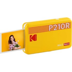 Resim Kodak Mini 2 Retro - Taşınabilir Fotoğraf Yazıcısı Baskı ( Sarı ) 